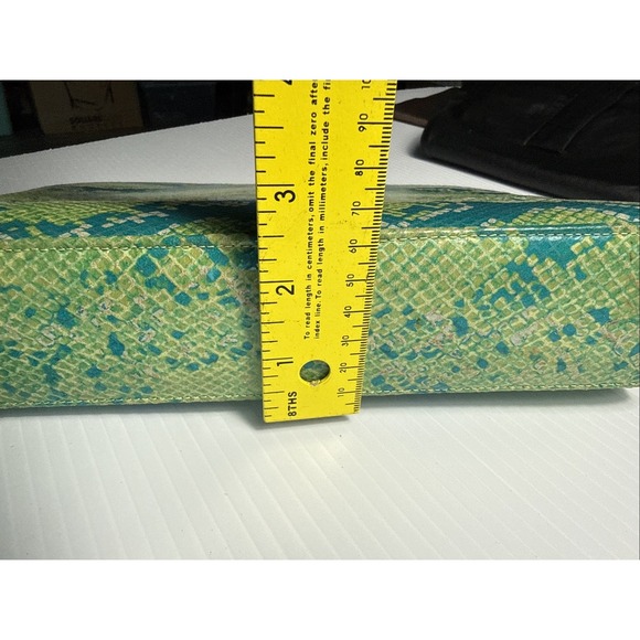 Timothy Hitsman Imatation‎ Snakeskin Handbag W Chain Spain Blue Green - Picture 4 of 11